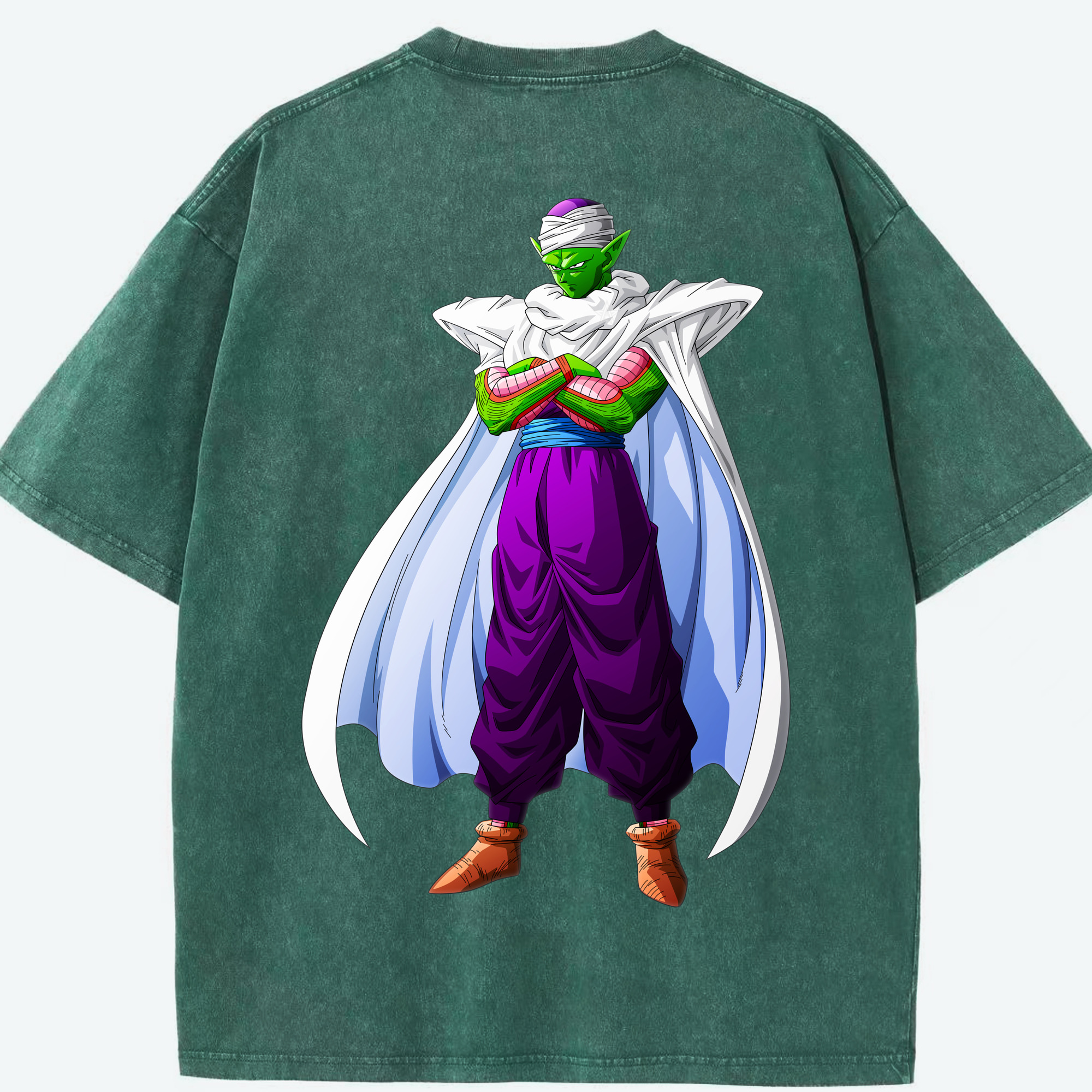 （画像用） ドラゴンボール ピッコロ DRAGON BALL Piccolo 綿100% ヴィンテージ風 半袖Tシャツ（背面プリント）